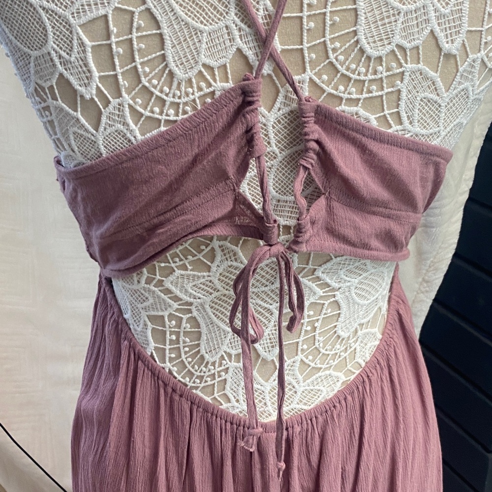 Wild Pearl Dusty Rose Halter Midi Dress - Picture 14 of 16